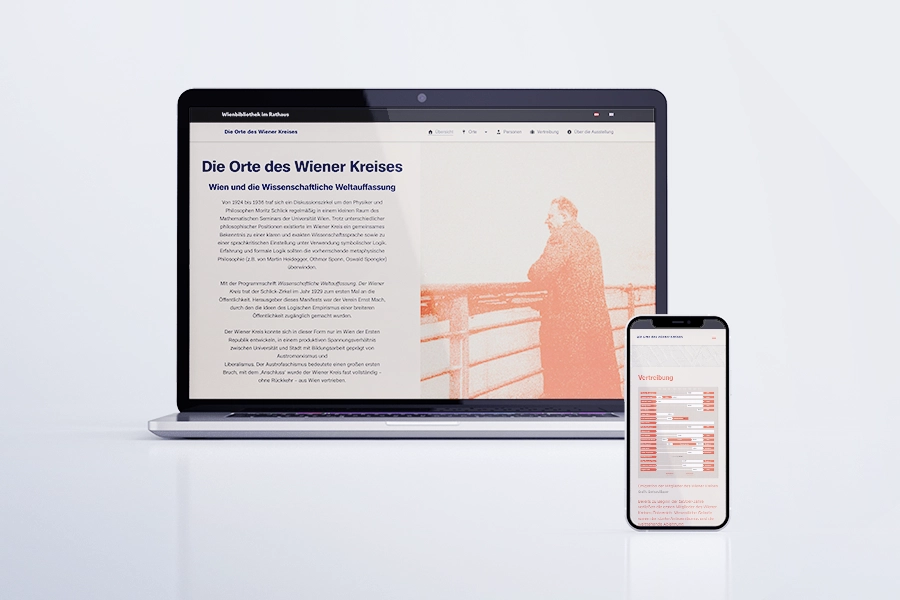 Screenshot Wiener Kreis Onlineausstellung