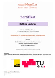 iMooX Zertifikat Generative KI
